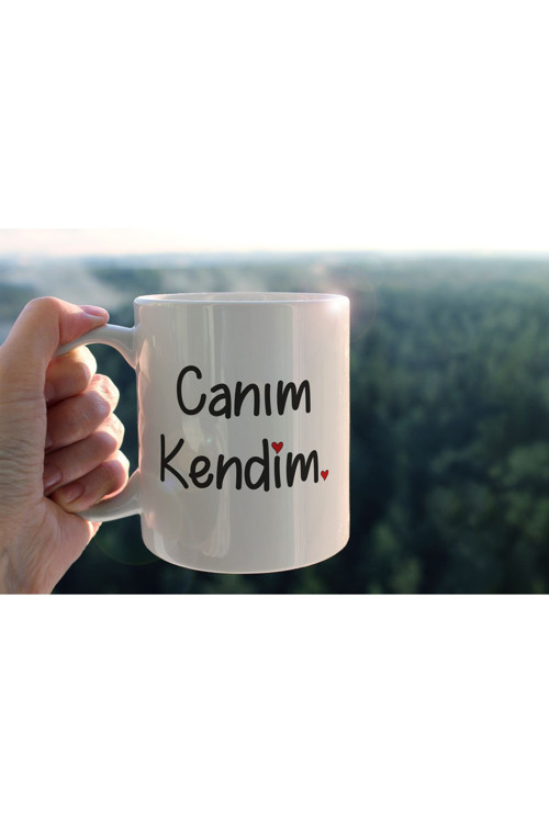 Hediyene Bak Canım Kendim Baskılı Seramik Kahve Çay Kupası
