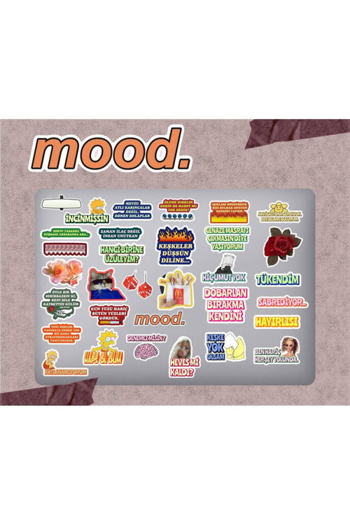 Kamyon Arkası Sticker Seti | Laptop Ajanda Notebook Tablet Telefon Defter Etiket Bullet Journal