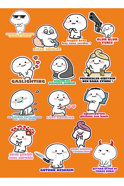 Quby Baby Sticker Seti | Laptop Ajanda Notebook Tablet Telefon Defter Etiket Bullet Journal