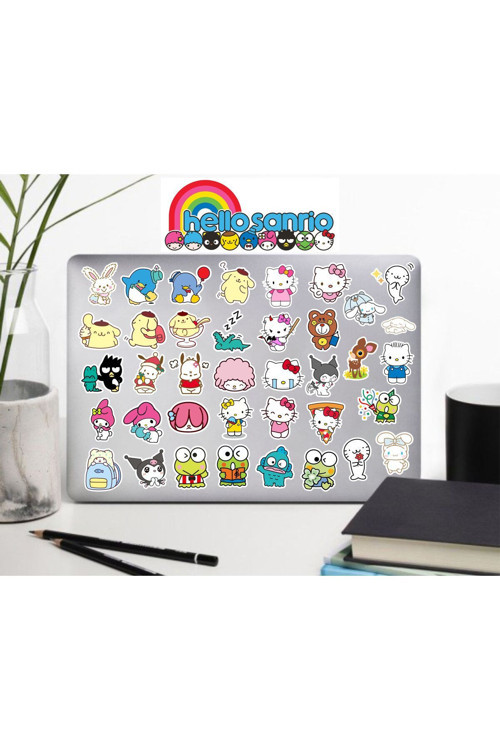 Hello Sanrio Sticker Seti | Laptop Ajanda Notebook Tablet Telefon Defter Etiket Bullet Journal