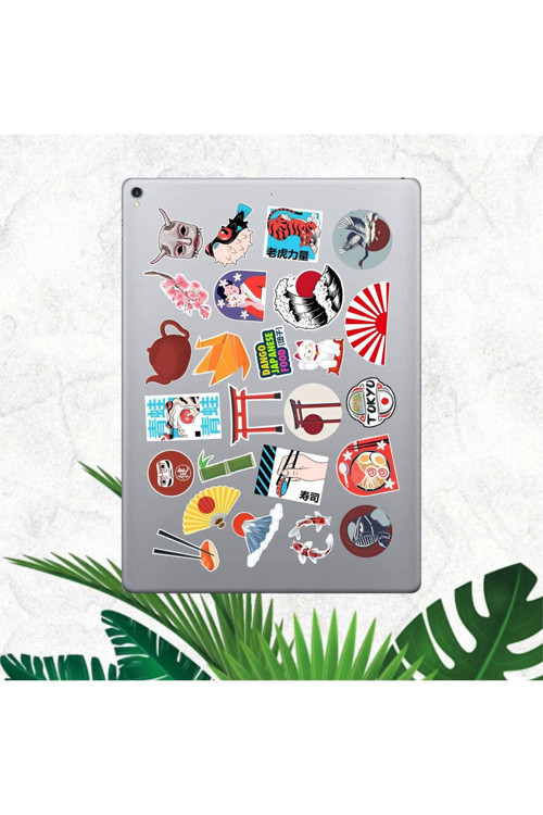Japon Kültürü Sticker Seti | Laptop Ajanda Pc Tablet Telefon Defter Etiket Bullet Journal