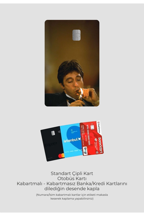 Al Pacino Tasarımlı | Kart Kaplama Stickeri | Kredi/Banka Kartı Için Uyumlu