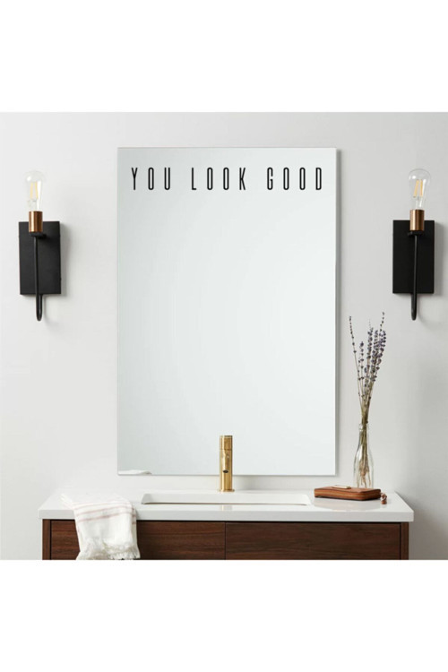 Ayna Dekorasyon Sticker - You Look Good - 40X5 Cm