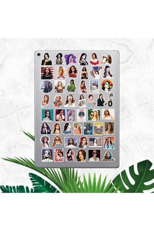 Hediyene Bak Lana Del Rey Macbook Notebook Tablet Telefon Ajanda Laptop Defter Sticker Seti