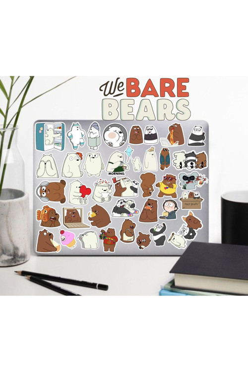 We Are Bears Seri 1 Sticker Seti | Laptop Ajanda Pc Tablet Telefon Defter Etiket Bullet Journal