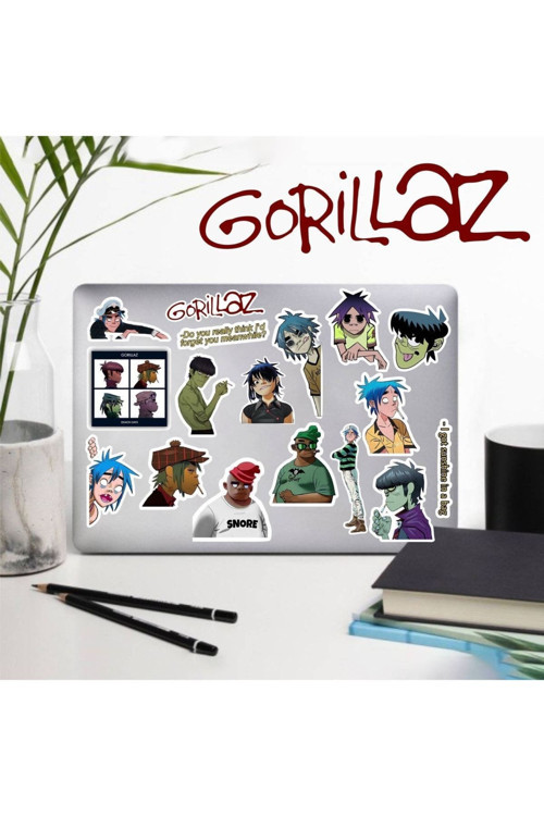 Gorillaz Sticker Seti | Laptop Ajanda Notebook Tablet Telefon Defter Etiket Bullet Journal
