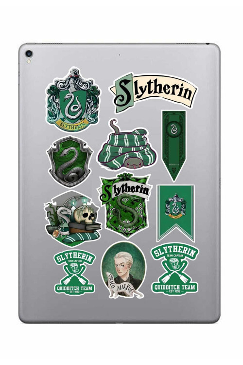 Slytherin Seri 1 Sticker Seti | Laptop Ajanda Pc Tablet Telefon Etiket Bullet Journal
