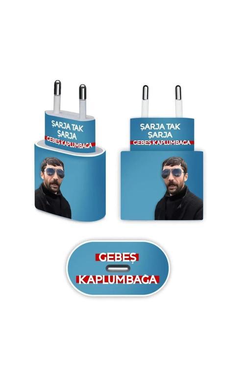 Iphone 20W Uyumlu Şarja Tak Şarja Gebeş Kaplumbağa Tasarımlı Full Kaplama Şarj Etiketi
