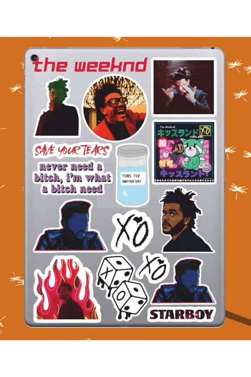 The Weeknd Sticker Seti | Laptop Ajanda Pc Tablet Telefon Defter Etiket Bullet Journal