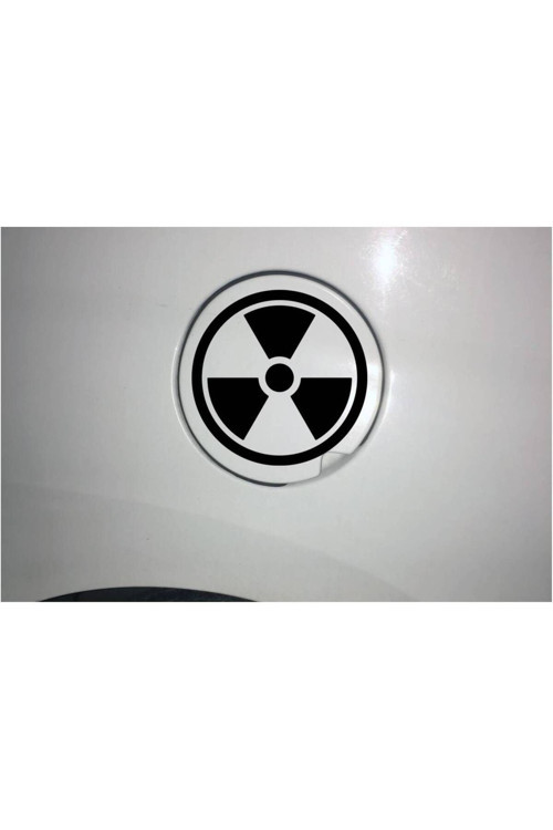 Hediyene Bak Depo Kapağı Radyasyon Araç, Araba, Oto, Motorsiklet, Kask, Laptop, Cam Sticker 12X12 Cm