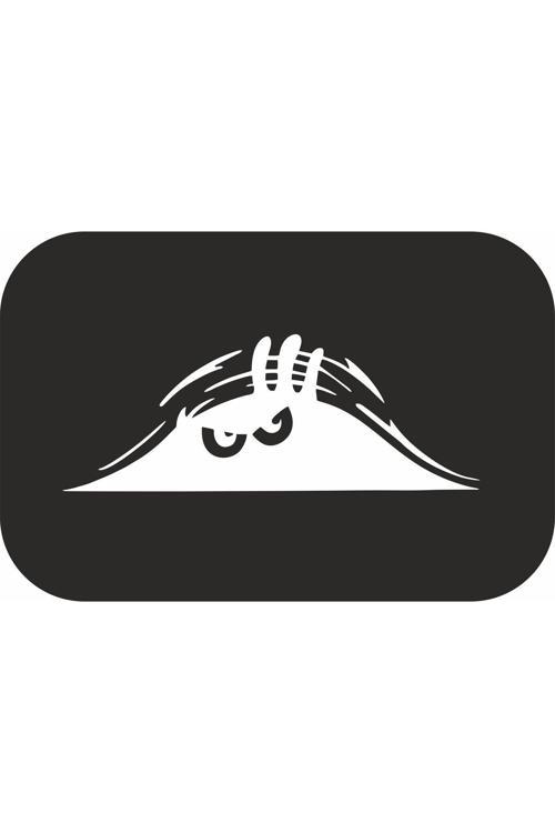 Bagajdan Bakan Kızgın Adam Araç, Araba, Oto, Motorsiklet, Kask, Laptop, Cam Sticker 20X8 Cm