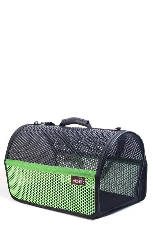 Flybag Voyager Fileli Model Kedi Köpek Taşıma Çantaları - Yeşil-Siyah