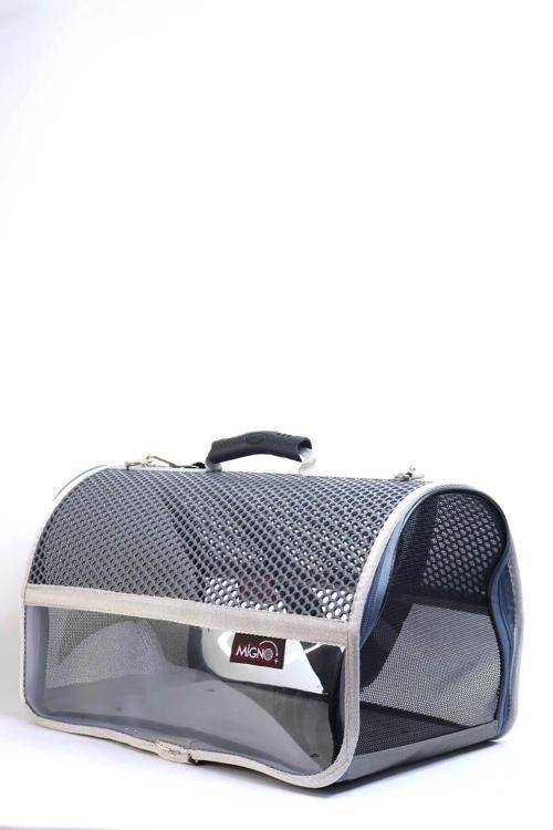 Flybag Voyager Fileli-Şeffaf Model Kedi Köpek Taşıma Çantaları - Gri