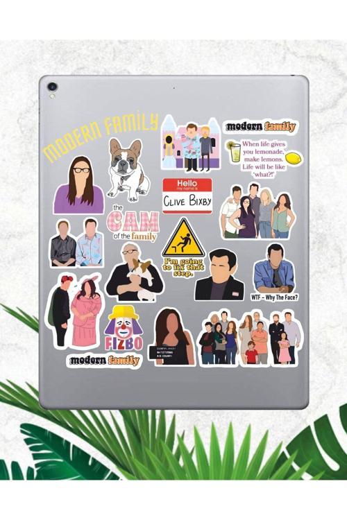 Hediyene Bak Modern Aile Sticker Seti, Çıkartma, Ajanda Bujo Scrapbook Kolaj Etiket Bullet Journal