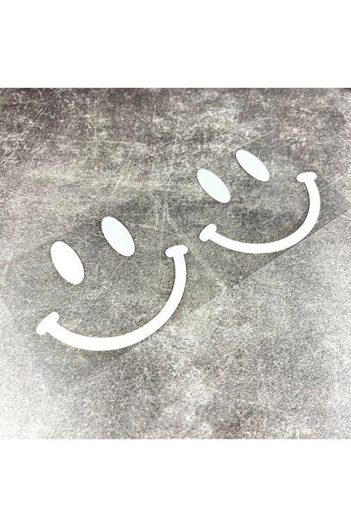 Hediyene Bak Emoji Gülen Yüz Araba, Motorsiklet, Kask, Laptop, Cam, Duvar Sticker 14X10 Cm
