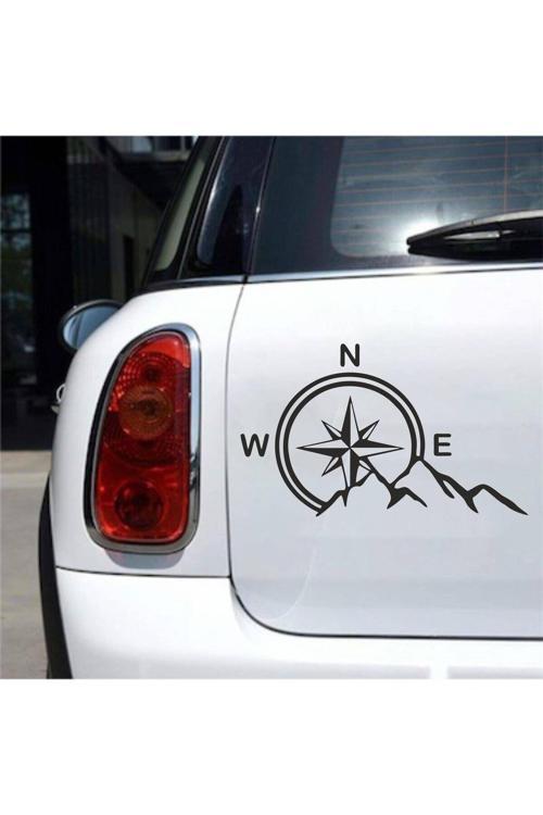 Hediyene Bak Pusula Araç, Araba, Oto, Motorsiklet, Kask, Laptop, Cam Sticker 25X15 Cm