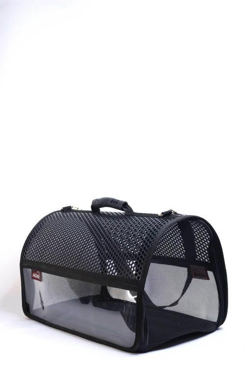 Flybag Voyager Fileli-Şeffaf Model Kedi Köpek Taşıma Çantaları - Siyah