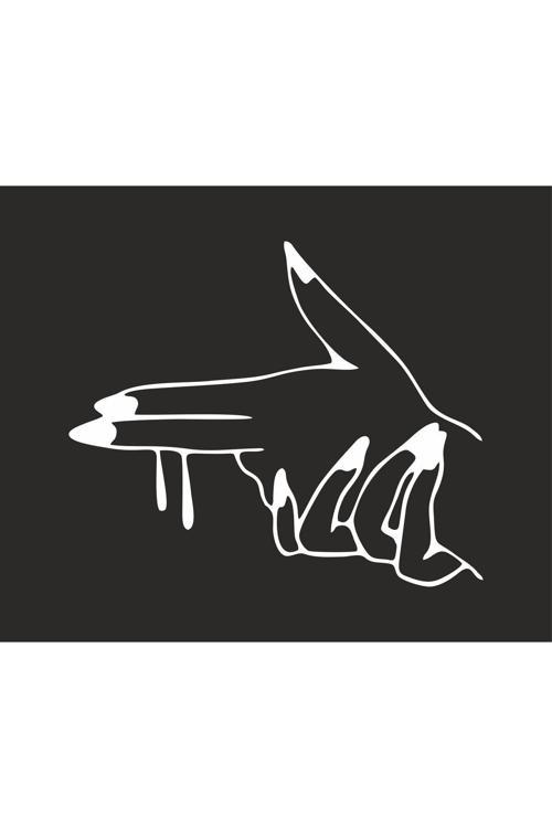 Hediyene Bak Kadın Eli  30X25Cm Sticker Araba, Uyumlu Motorsiklet, Laptop, Cam Sticker