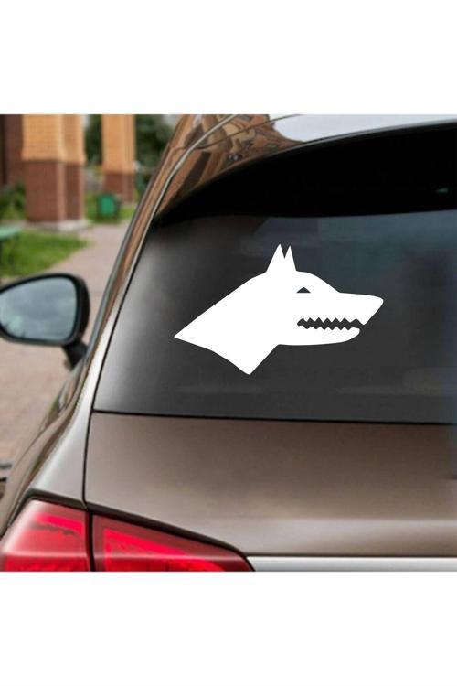 Göktürkçe Kurt Araç, Araba, Oto, Motorsiklet, Kask, Laptop, Cam Sticker 16X10 Cm