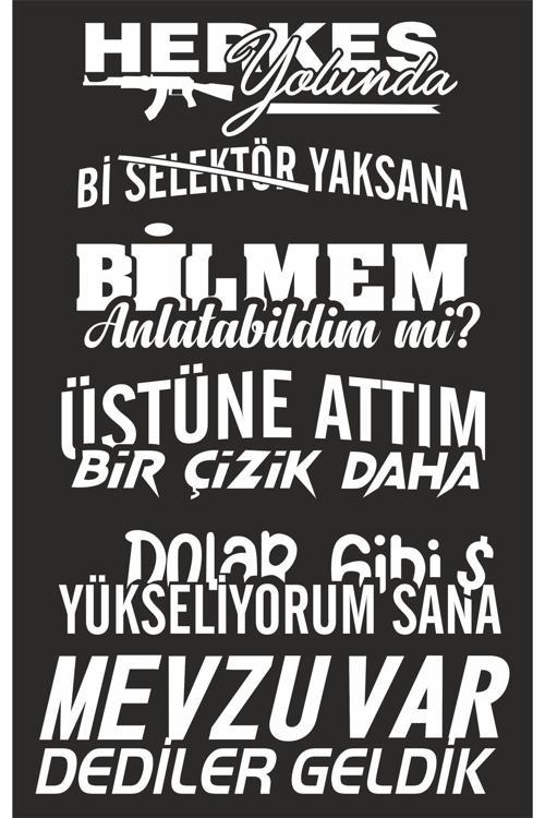 Arka Cam Herkes Yolunda Araç, Araba, Oto, Motorsiklet, Kask, Laptop, Cam Sticker 30X20 Cm