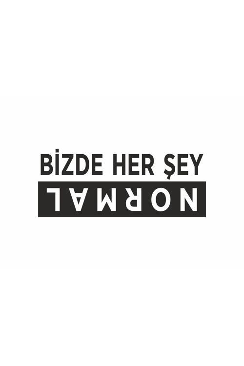 Hediyene Bak Bizde Her Şey Normal Oto Motor Laptop Duvar Folyo Sticker 20X8 Cm