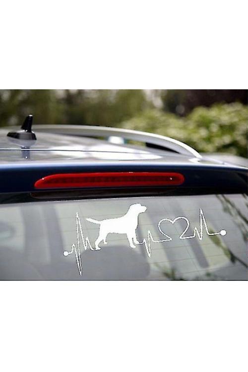 Köpek Kalp Ritmi Araç, Araba, Oto, Motorsiklet, Kask, Laptop, Cam Sticker 20X9 Cm
