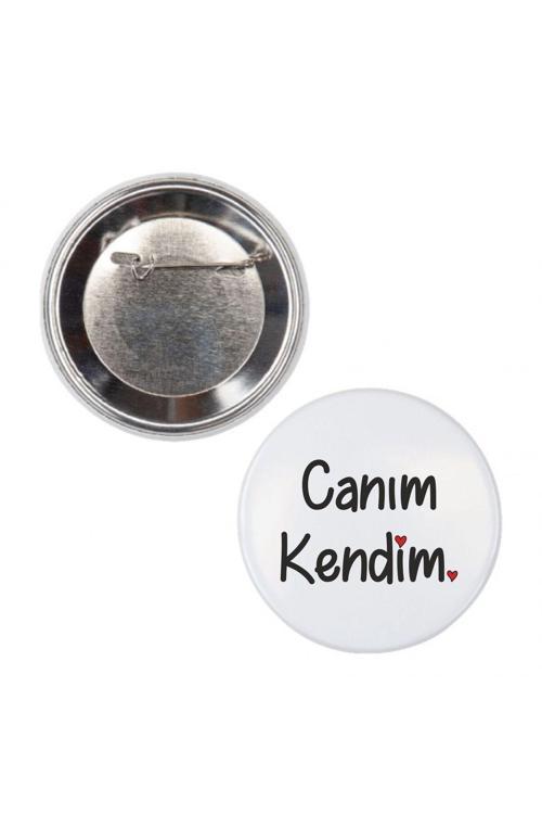 Hediyene Bak 2'Li Canım Kendim Özel Metal İğneli Rozet