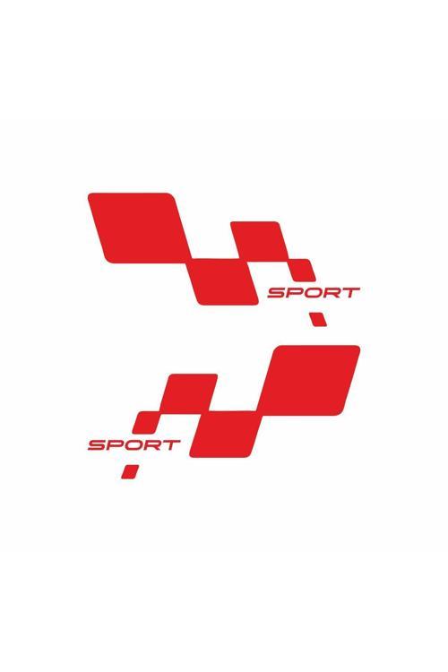 Sport Damalı Araç, Araba, Oto, Motorsiklet, Kask, Laptop, Cam Sticker 14X6,5 Cm