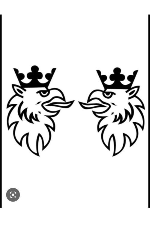 Kral Kartal Çift Kapı Sticker Araba, Kamyon,Traktör Sricker,Oto Sticker (40Cm 40Cm)