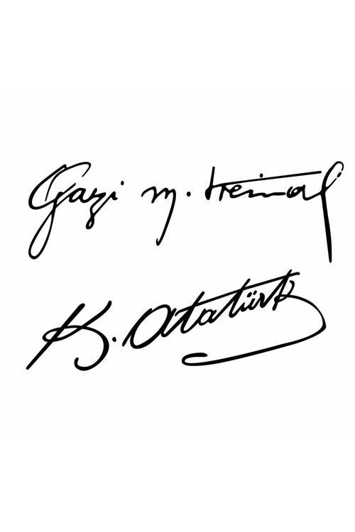 Hediyene Bak Gazi Mustafa Kemal Atatürk İmza Araç, Araba, Oto, Motorsiklet, Kask, Laptop, Cam Sticker 2'Li