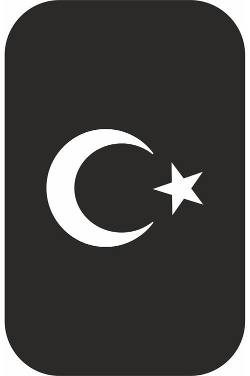 Ay Yıldız Hilal Bayrak Araç, Araba, Oto, Motorsiklet, Kask, Laptop, Cam Sticker 40X30 Cm