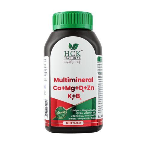 Hck Natural Multimineral Ca+Mg+D3+Zn+K2+ B6 120 Tablet