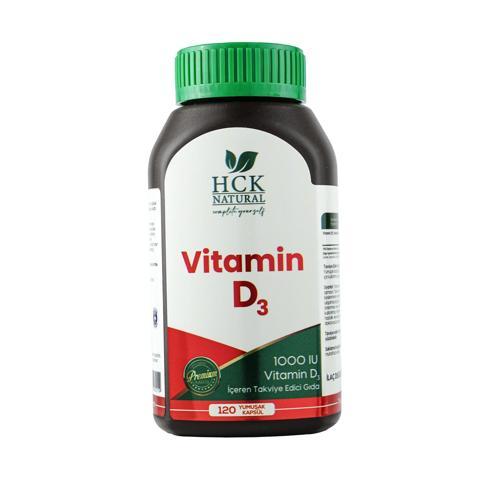 Hck Natural Vitamin D3 1.000 Iu 120 Soft Gel