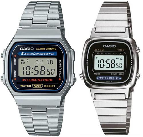 A168WA-1WDF-LA670WA-1DF Retro Çift Kol Saati (Kadın-Erkek)