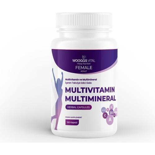 Wooggs Vıtal Multıvıtamın Ve Multımıneral Female Iteg 120 Kapsul