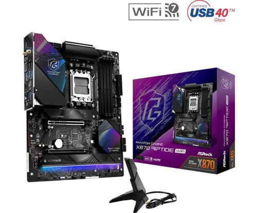 X870 Riptide WiFi AMD X870 Soket AM5 DDR5 8000+(OC)MHz ATX Gaming (Oyuncu) Anakart