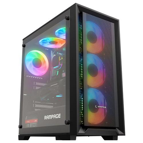 Voyager 750W 80+ Bronze Siyah Temperli Cam 4x120mm ARGB Fan ATX Mid-Tower Gaming (Oyuncu) Kasası
