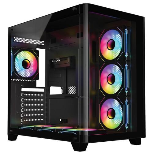 FC-9545G 7x120mm RGB FAN Mid Tower ATX Siyah Gaming (Oyuncu) Kasa