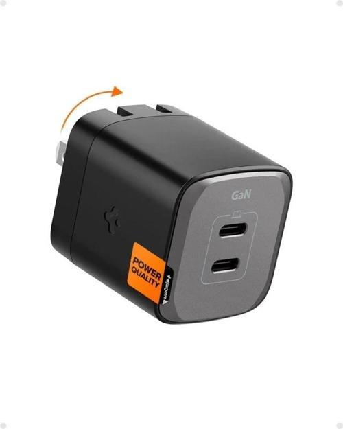 GaN III 452 45W 2 Portlu Kompakt Katlanabilir USB Şarj Cihazı Siyah