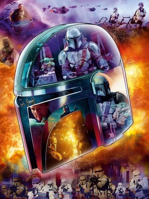 Star Wars The Mandalorian: Helmet 770 Parça Puzzle  New Packaging