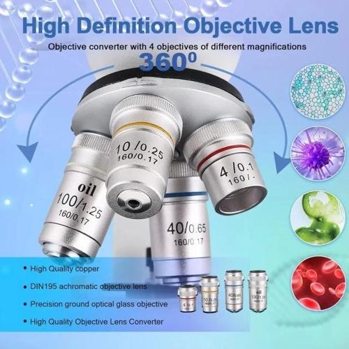 Bileşik trinoküler Mikroskop 40X-5000X Büyütme SMXWJ-01