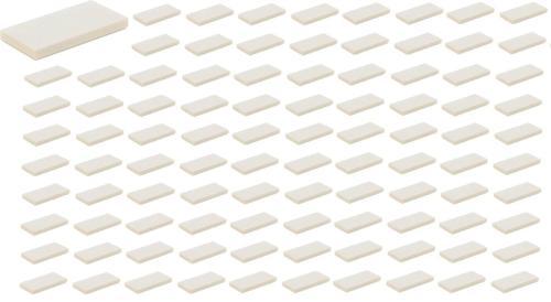 100 Adet LEGO 2x4 Düz Beyaz Fayans Parçası - Yedek Parça