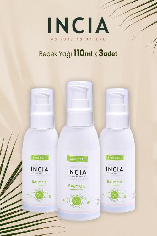 Incia Doğal Bebek Yağı 110 ml x 3 Adet