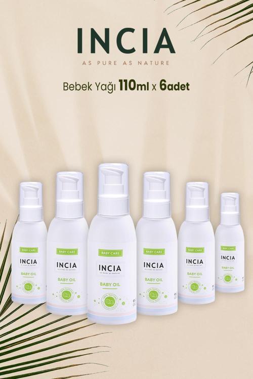 Incia Doğal Bebek Yağı 110 ml x 6 Adet