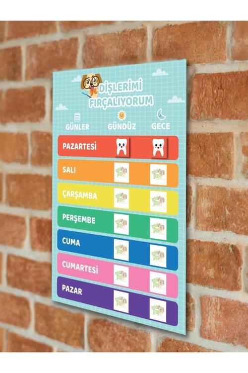 Minipoi Çocuklar İçin Diş Fırçalama Alışkanlığı Panosu