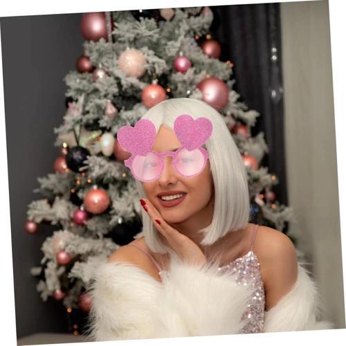 Çocuk Pembe Renk Sim İşlenmiş Kalp Figürlü Parti Gözlüğü