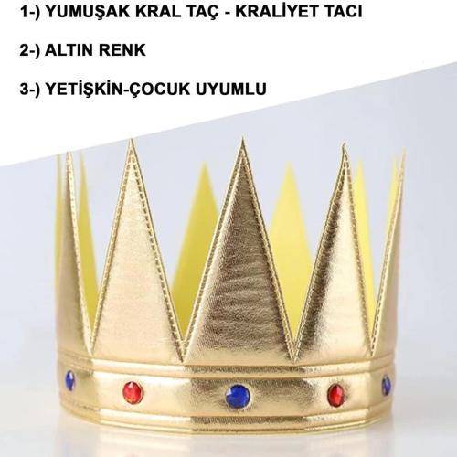 Çocuk AltınRenkEvaYumuşakKralKraliyetTacıYetişkinÇocukUyumlu55cm