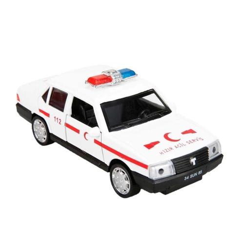 Çocuk 1605 1:32 Sesli ve Işıklı Acil Servis Araçları 13 cm -Sunman
