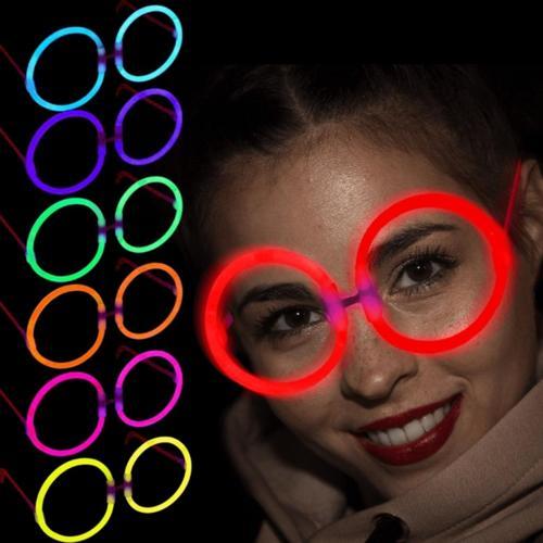 Çocuk GlowStickPartiGözlüğüGlowPartisiYuvarlakŞekilliFosforluGözlük6Adet