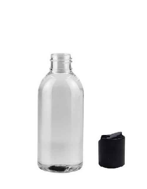 100ml pet şeffaf şişe disctop kapak, 24 adet, dezenfektan şişesi, kozmetik şişe, şampuan şişesi, plastik şişe, aroma şiş